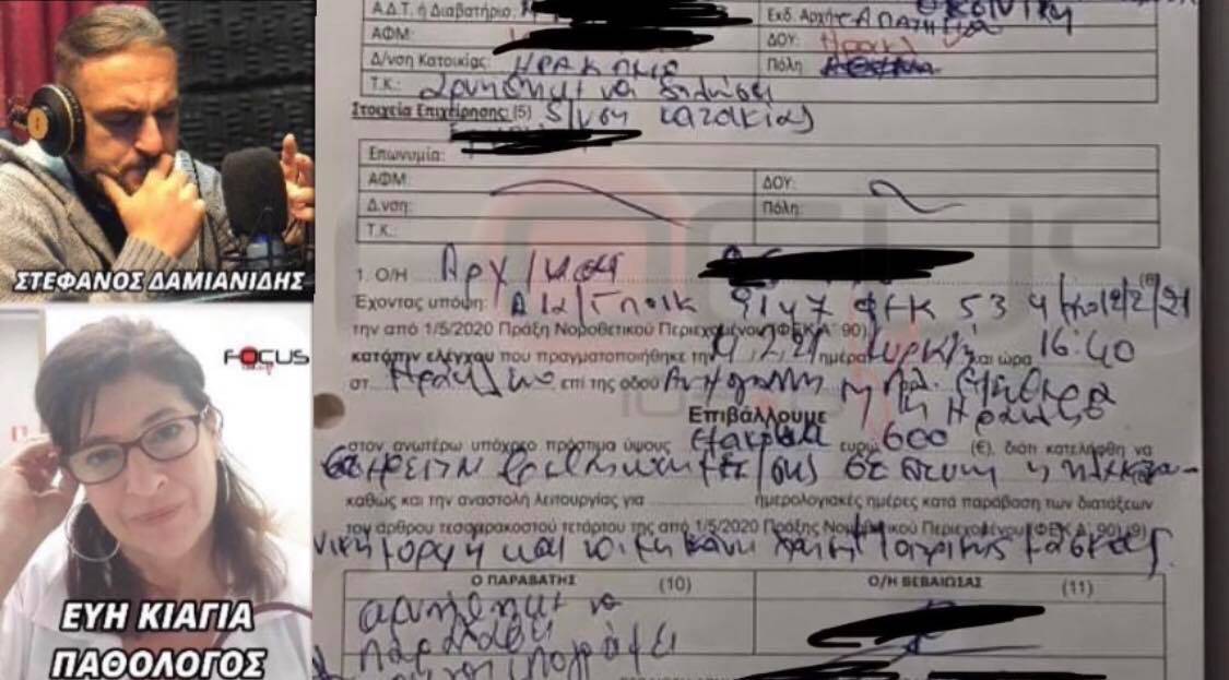 Εύη Κιαγιά: «Γυναίκα αστυνομικός μου φώναξε.. "Βάλε τη μάσκα σου μωρή!"» - Αποκλειστικά στον Focus τα πρόστιμα της γιατρού