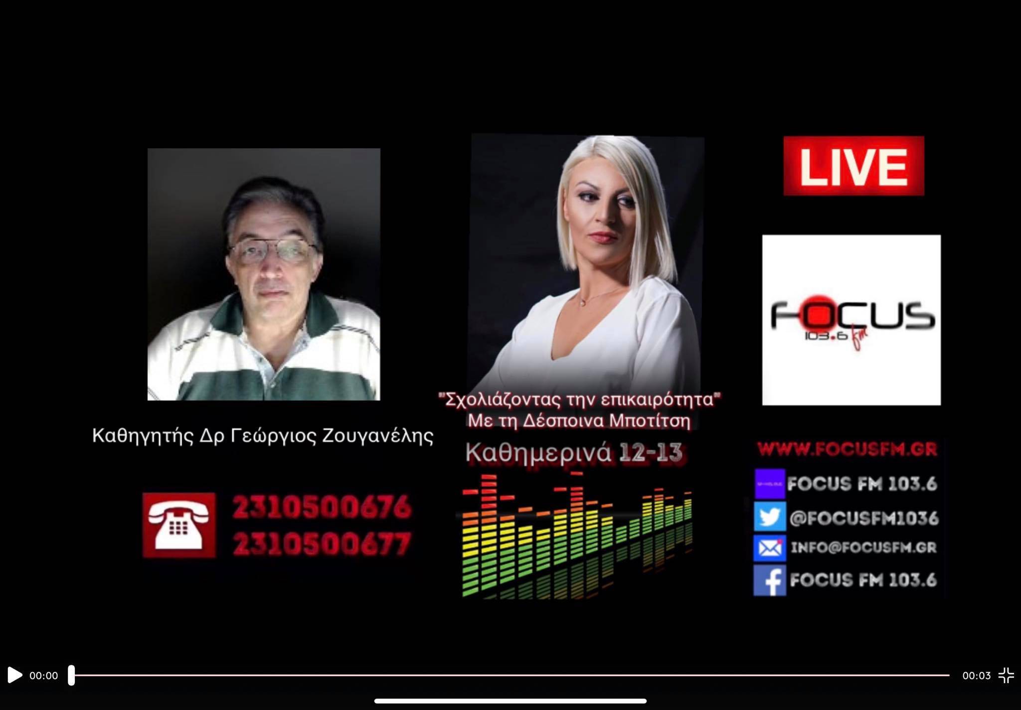 ΗΧΗΤΙΚΟ -Σκληρή κριτική Δρ Γ. Ζουγανέλη στους χειρισμούς της κυβέρνησης για την αντιμετώπιση της πανδημίας// Focus FM
