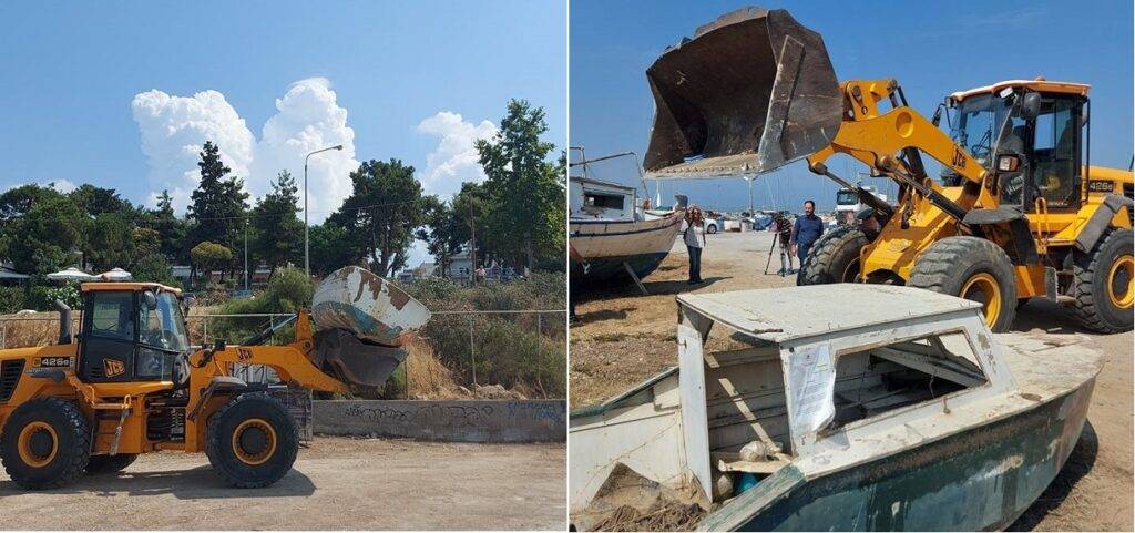 Αρετσού: Απομακρύνθηκαν οι εγκαταλελειμμένες βάρκες από την παραλία