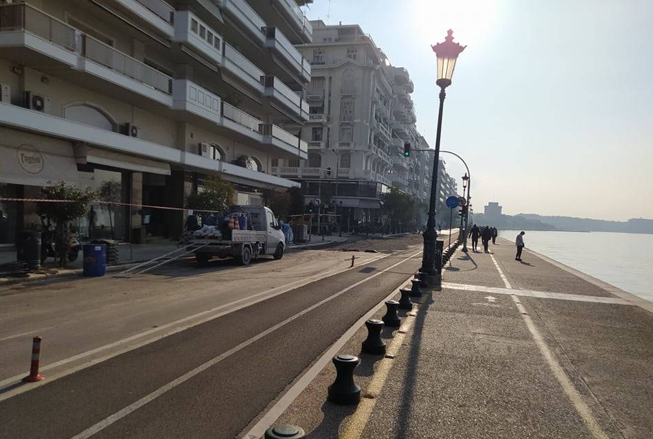 Θεσσαλονίκη: Συνεχίζονται τα έργα στη Λ.Νίκης – Κλειστή και σήμερα