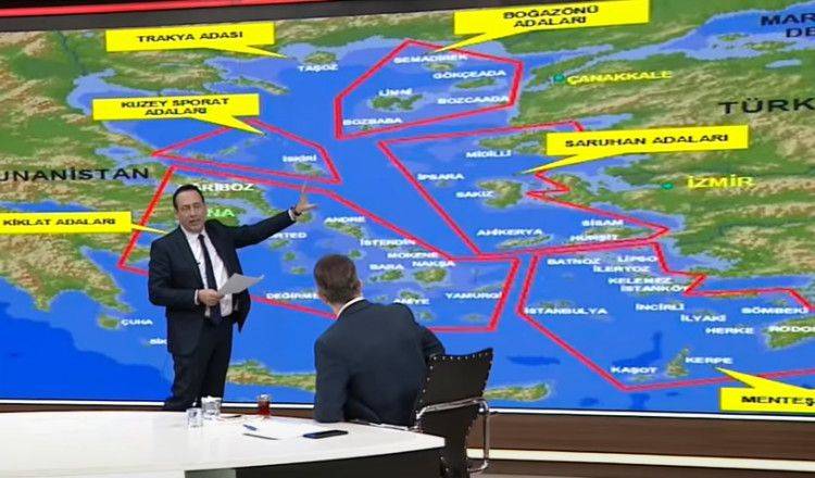 Προκλητική η Άγκυρα ζητώντας πολλά νησιά του Αιγαίου με το να τα θεωρεί δικά της. Νέος χάρτης με το μισό Αιγαίο να είναι τουρκικό.