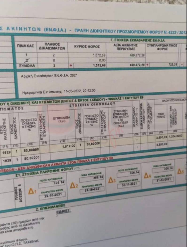 ΣΟΚ! «Κοιμήθηκα με 1834€ ΕΝΦΙΑ και ξύπνησα με 10.035» - Ηχητικό & Φωτογραφίες - Focus FM