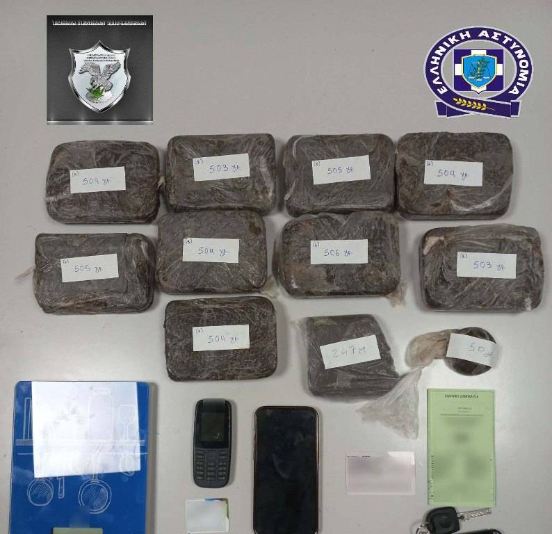 Συνελήφθησαν τρία μέλη οργανωμένου κυκλώματος διακίνησης μεγάλων ποσοτήτων ναρκωτικών στην ελληνική επικράτεια