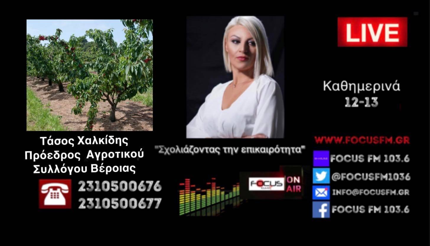 Τάσος Χαλκίδης: Στα όριά τους οι αγρότες - Στα 2€ το πετρέλαιο, λιπάσματα από 20€ στα 40€ // ΗΧΗΤΙΚΟ Focus FM