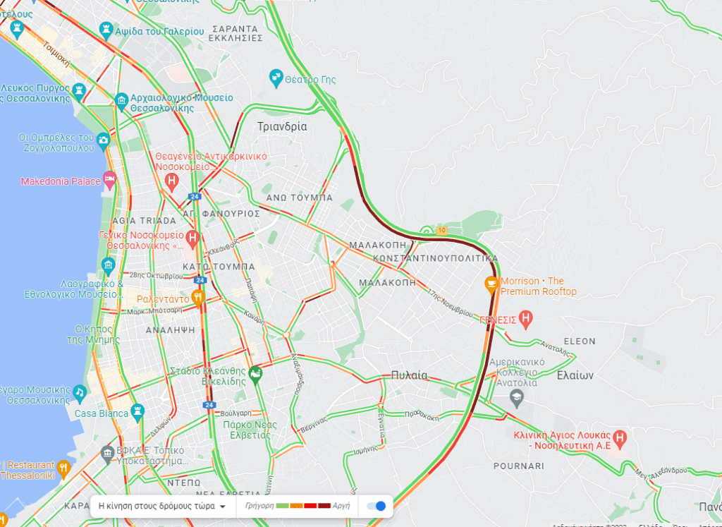 Θεσσαλονίκη: Δίπλωσε νταλίκα στον περιφερειακό – Μποτιλιάρισμα στο ρεύμα προς ανατολικά