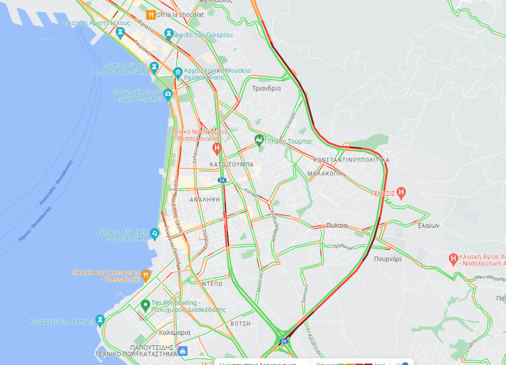 Θεσσαλονίκη: Μποτιλιάρισμα στον Περιφερειακό στο ρεύμα προς δυτικά