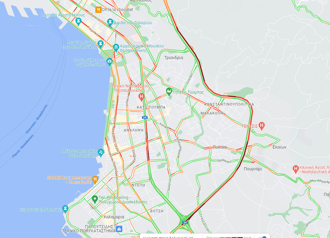 Θεσσαλονίκη: Μποτιλιάρισμα στον Περιφερειακό στο ρεύμα προς δυτικά