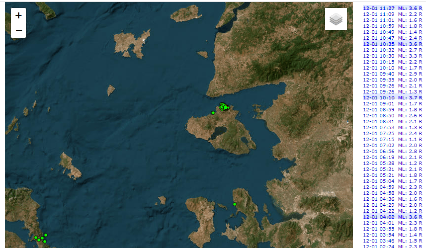 Μυτιλήνη: Νέα σεισμική δόνηση εντάσεως 3,6 ρίχτερ πριν από λίγο-Ανάστατοι και πάλι οι κάτοικοι