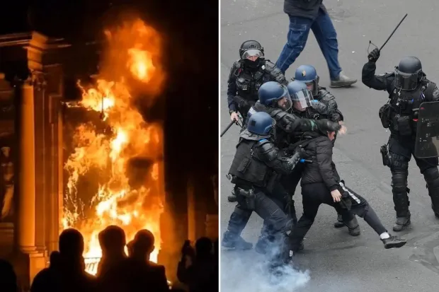 Εμπόλεμη Ζώνη η Γαλλία: Αστυνομία και εκατομμύρια πολίτες συγκρούονται στους δρόμους – Πυρπολήθηκε το δημαρχείο του Μπορντό