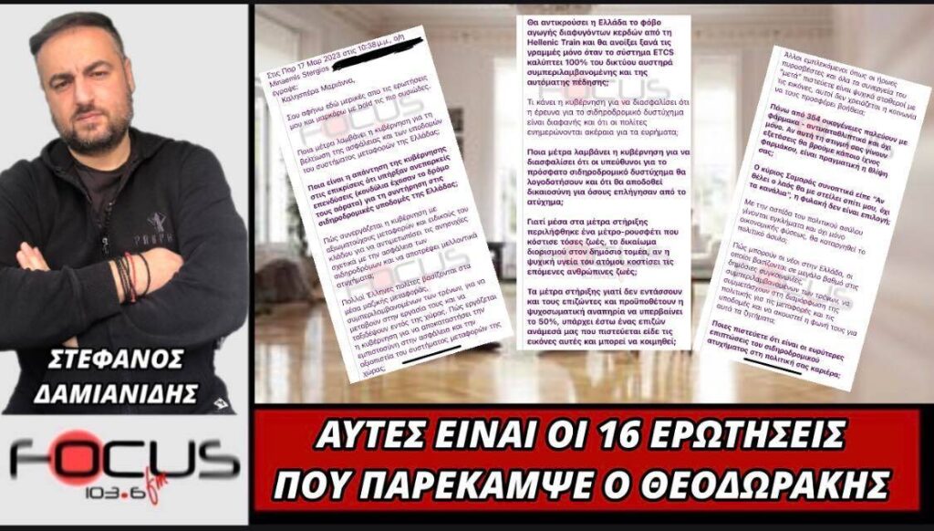 Αυτές είναι οι 16 ερωτήσεις που παρέκαμψε ο Θεοδωράκης