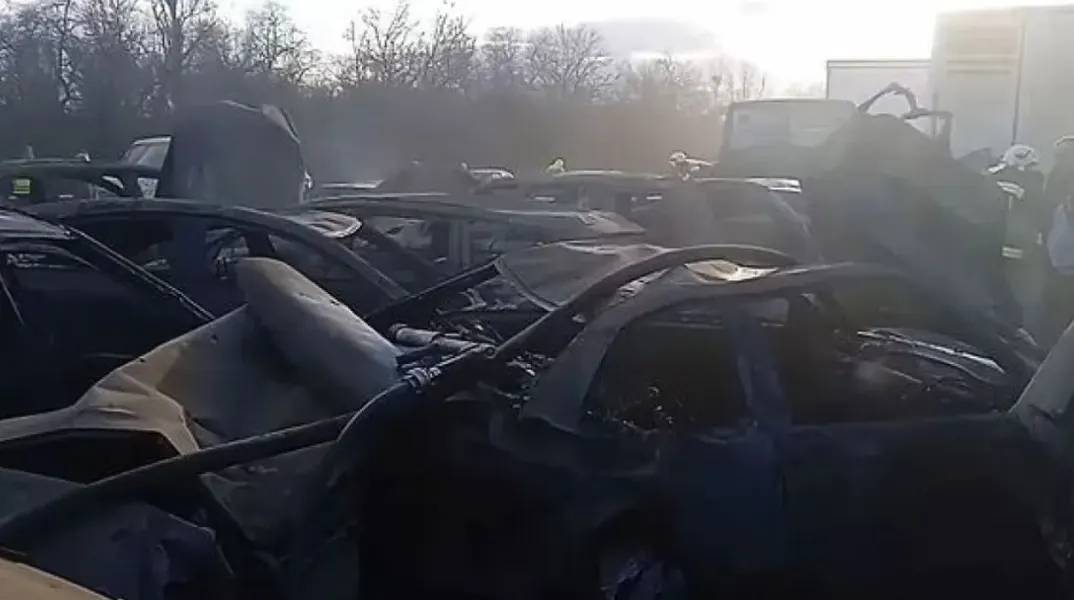 Ουγγαρία: Βίντεο – ΣΟΚ από τη στιγμή της καραμπόλας 42 οχημάτων