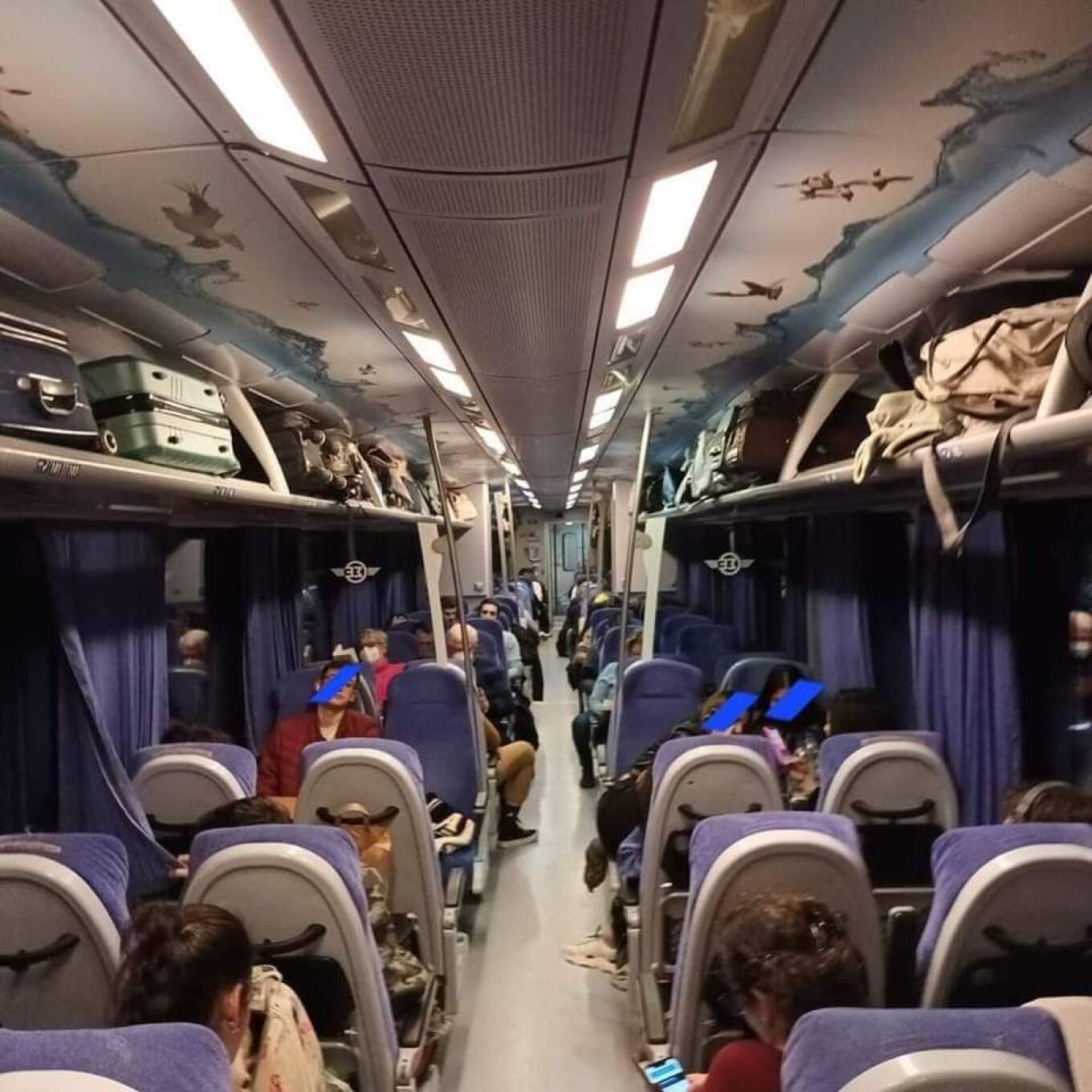 Φωτογραφία ντοκουμέντο από το 3ο βαγόνι του τρένου λίγο πριν τη μοιραία σύγκρουση