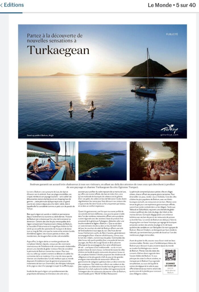 Κυβερνητική απραγία με ολέθριες συνέπειες : Ολοσέλιδη διαφήμιση Turkaegean στην Le Monde