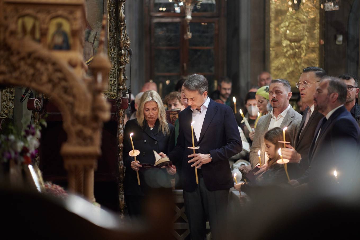 Ευχές Μητσοτάκη από την Τήνο: Χρόνια πολλά με υγεία, δύναμη και προκοπή