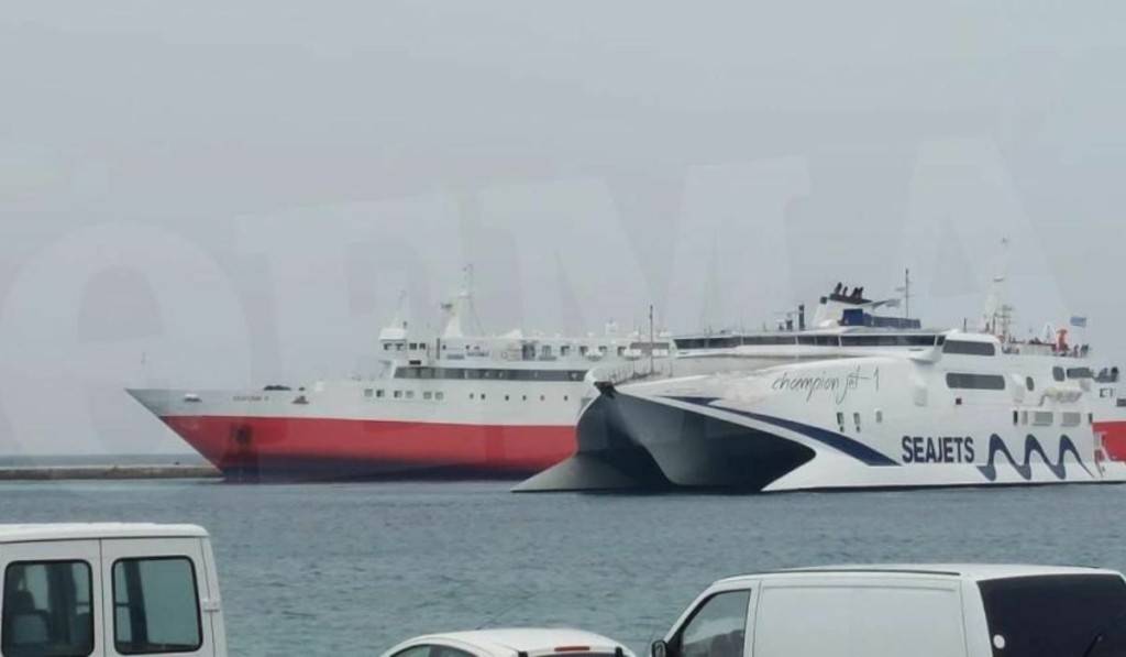 Τήνος: Συγκρούστηκαν πλοία στο λιμάνι – Ταλαιπωρία για τους επιβάτες