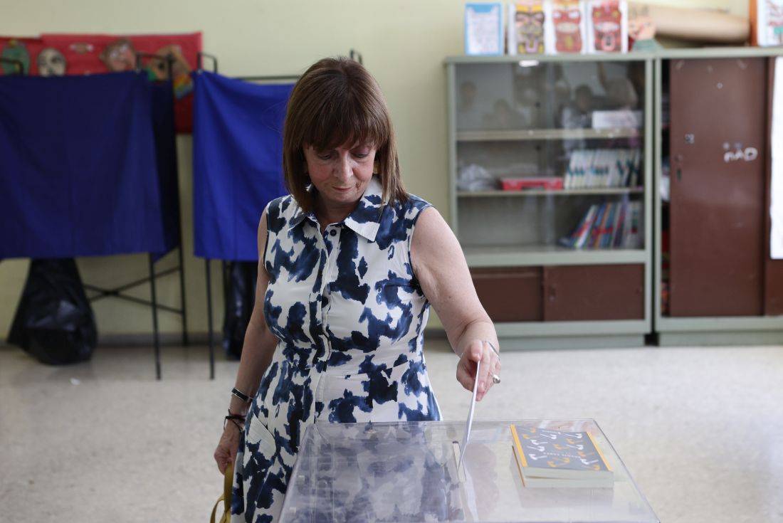 Ψήφισε η Πρόεδρος της Δημοκρατίας Κατερίνα Σακελλαροπούλου