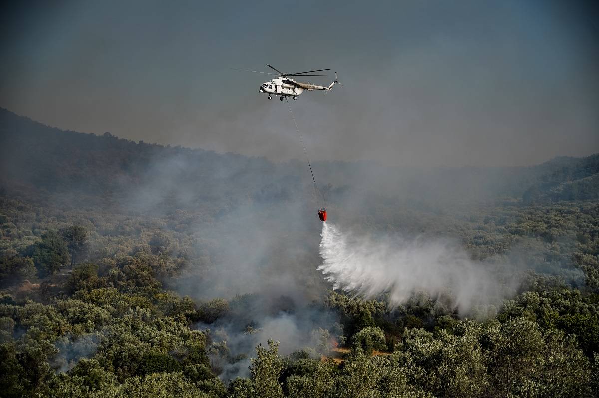 Μεγάλη φωτιά τώρα στη Λέσβο - Επιχειρούν ισχυρές δυνάμεις της Πυροσβεστικής