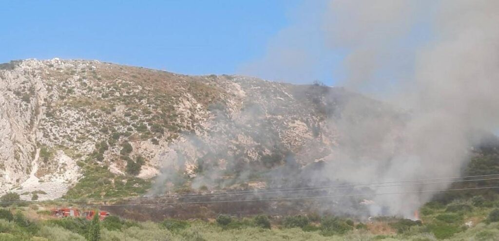 Συναγερμός στην Κεφαλονιά – Φωτιά σε αγροτοδασική έκταση