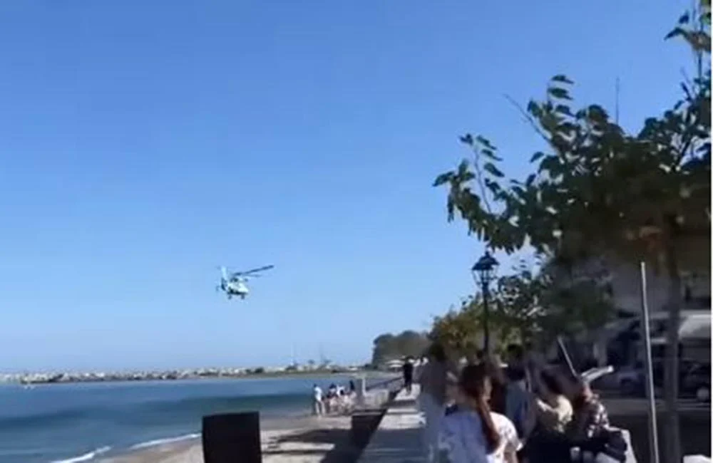 Πλαταμώνας: Βίντεο από τη χαμηλή πτήση ελικοπτέρου του Λιμενικού