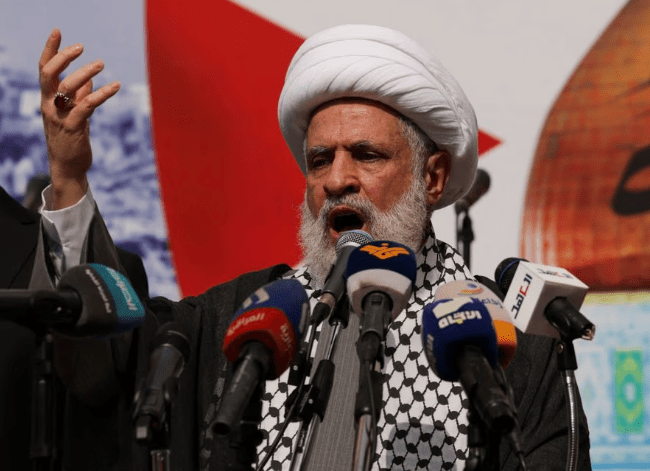 Ναΐμ Κάσεμ: Οι εκκλήσεις να μην παρέμβει η Χεζμπολάχ στον πόλεμο «δεν θα έχουν αποτέλεσμα»