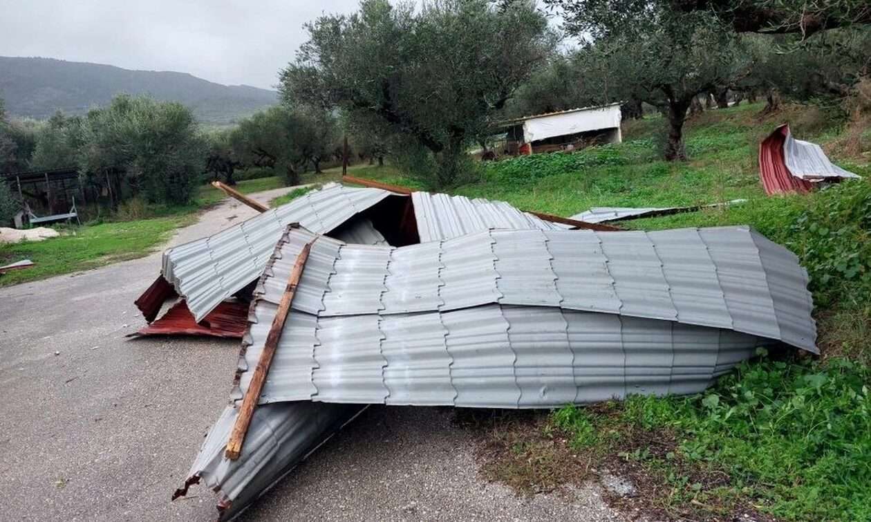 Ζάκυνθος: Σοβαρές ζημιές από ανεμοστρόβιλο που σάρωσε το Μουζάκι