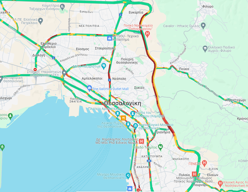 Θεσσαλονίκη: Δεν έχει τέλος το μποτιλιάρισμα στον Περιφερειακό