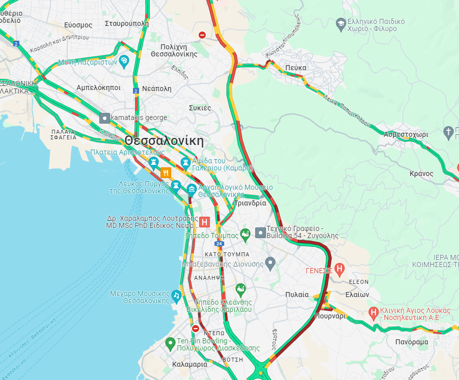 Θεσσαλονίκη: Μεγάλο μποτιλιάρισμα στον Περιφερειακό – Μία ακόμη μέρα ταλαιπωρίας για τους οδηγούς