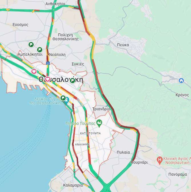 Στο κόκκινο και σήμερα η περιφερειακή : Αποφύγετε ή οπλιστείτε με υπομονή – Καθυστερήσεις και στο κέντρο