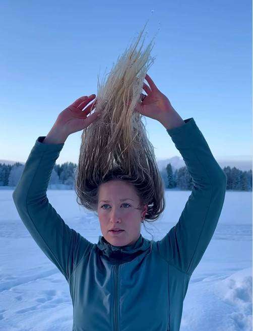 Σουηδία: «Μεταμόρφωση» μαλλιών στους -30