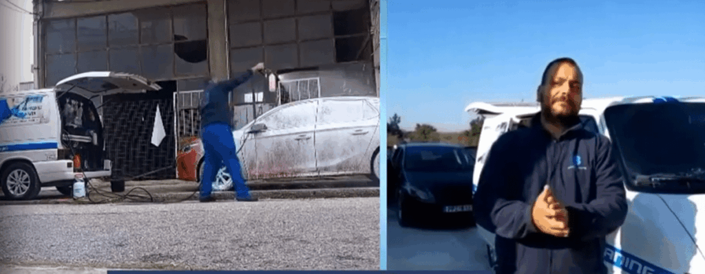 Πανέξυπνη ιδέα ενός 38χρονου από τη Λάρισα: Έφτιαξε κινητό…πλυντήριο -Πλένει καθημερινά από αυτοκίνητα μέχρι καναπέδς