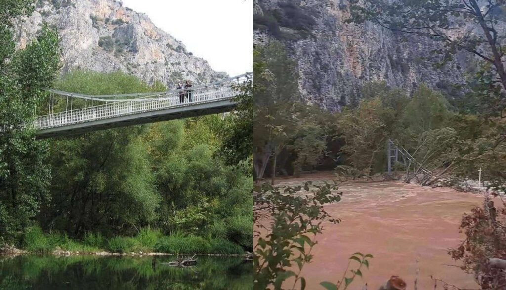 Θλίψη προκαλούν οι εικόνες στη γέφυρα των Τεμπών