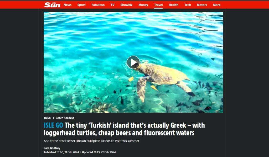 ΣΟΚ! Βρετανική εφημερίδα αναφέρει το Καστελόριζο ως τουρκικό νησί!