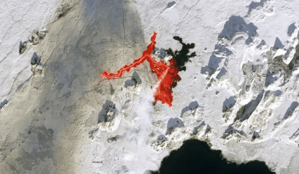 Έκρηξη ηφαιστείου στην Ισλανδία: Απίστευτες εικόνες από δορυφόρο