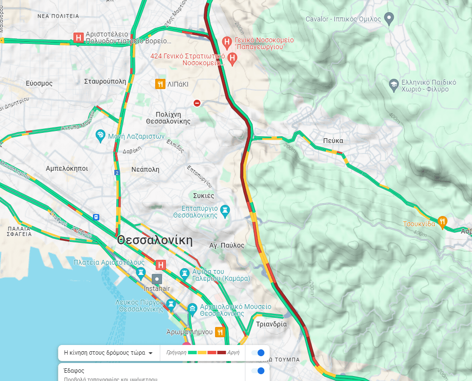 Θεσσαλονίκη: Καραμπόλα και μποτιλιάρισμα στον Περιφερειακό