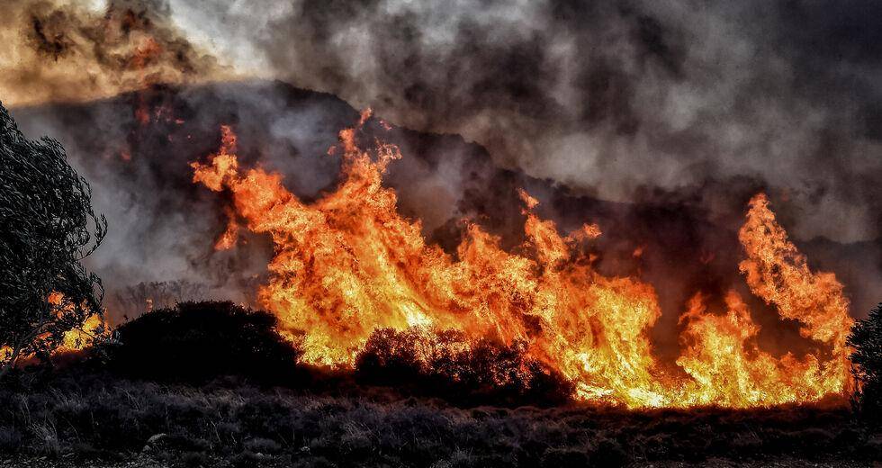 Πυρκαγιά στην Καρυά των Καμένων Βούρλων