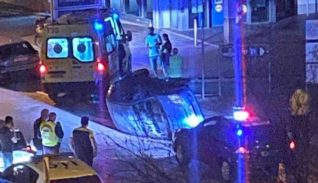 Θεσσαλονίκη: Αυτοκίνητο τούμπαρε μετά από σύγκρουση με άλλο στην Πυλαία – Δύο τραυματίες