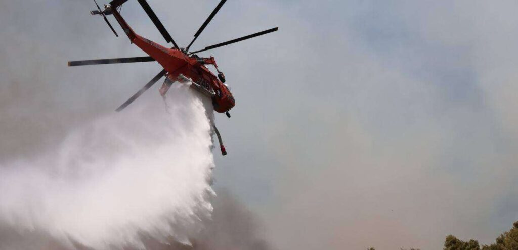 Υπο μερικό έλεγχο η φωτιά σε χαμηλή βλάστηση στην Λακωνία