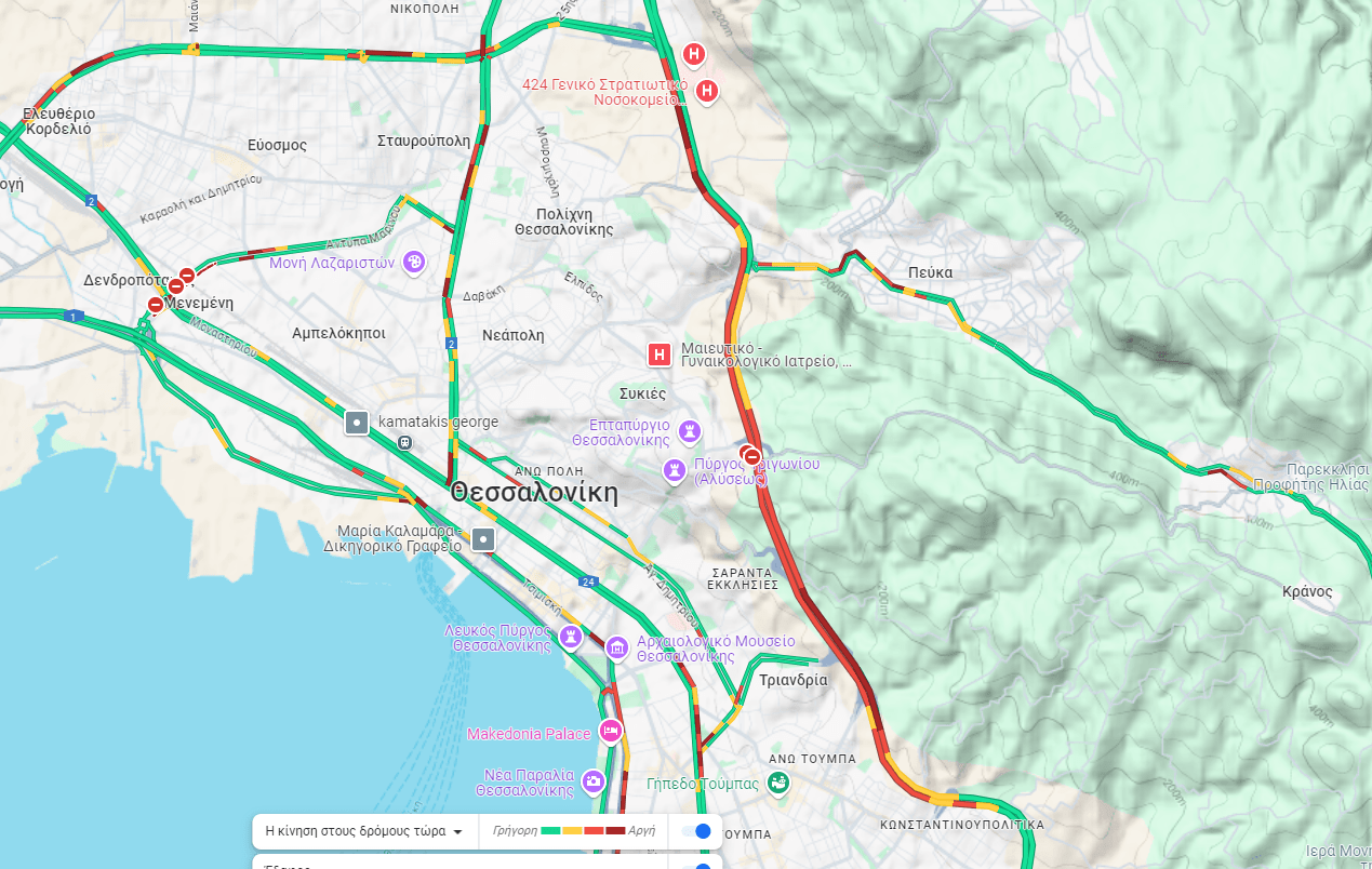 Θεσσαλονίκη: Αυτοκίνητο προσέκρουσε σε στηθαίο στον Περιφερειακό – Ατελείωτο μποτιλιάρισμα