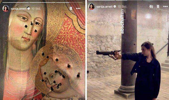 Σάλος με δημοτική σύμβουλο που έκανε εξάσκηση σκοποβολής σε εικόνα της Παναγίας