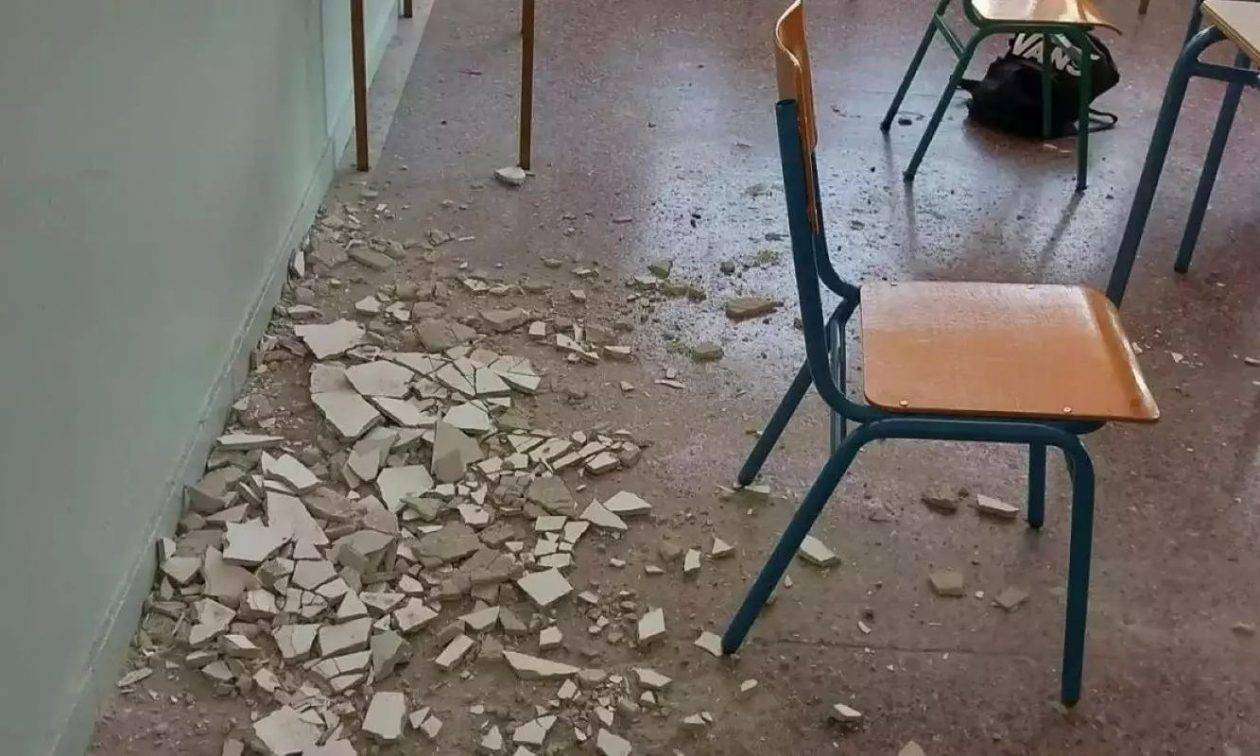 Κρήτη: Έπεσαν σοβάδες σε Γυμνάσιο του Ηρακλείου