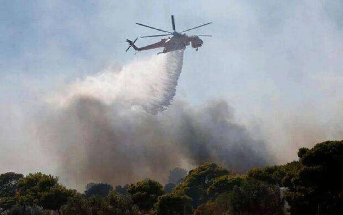 Εξακολουθεί να μαίνεται η μεγάλη πυρκαγιά στη Σιθωνία Χαλκιδικής