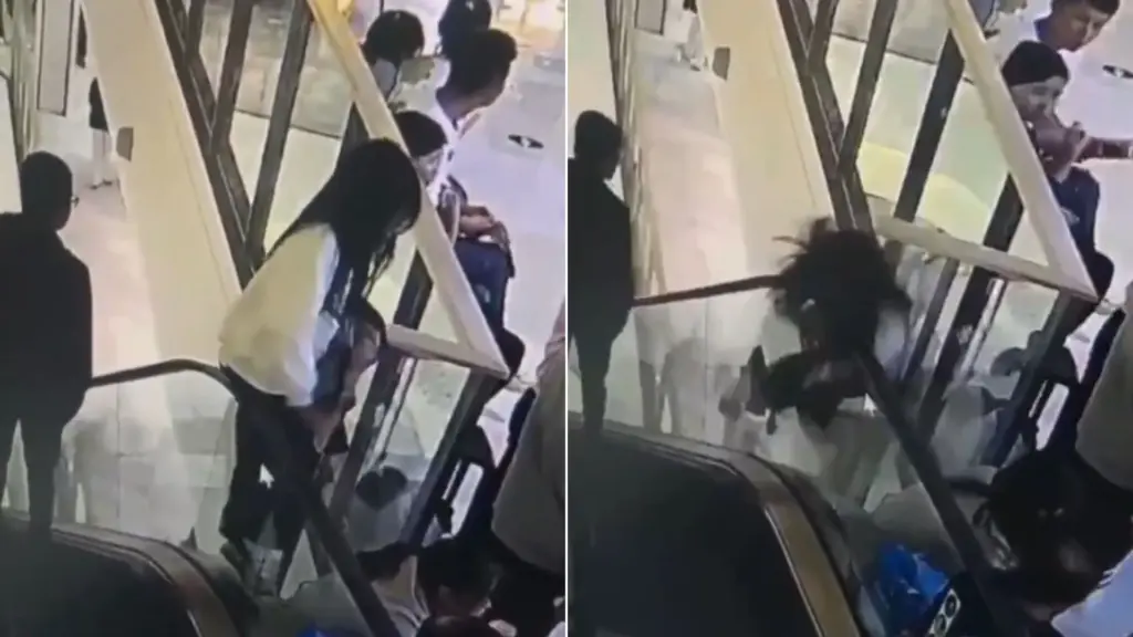 Τραγικό δυστύχημα σε εμπορικό κέντρο στην Κίνα: Νεαρή γυναίκα γλίστρησε στις κυλιόμενες σκάλες και έπεσε στο κενό