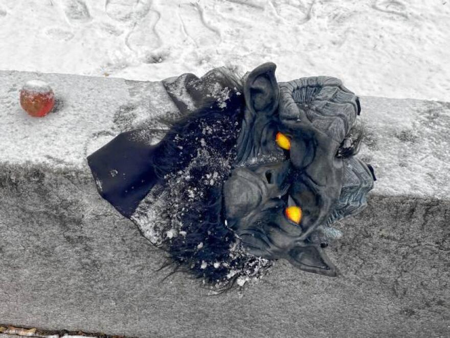 The Satanic Temple holiday display was up for less than 48 hours, before it was vandalized again on Monday night.