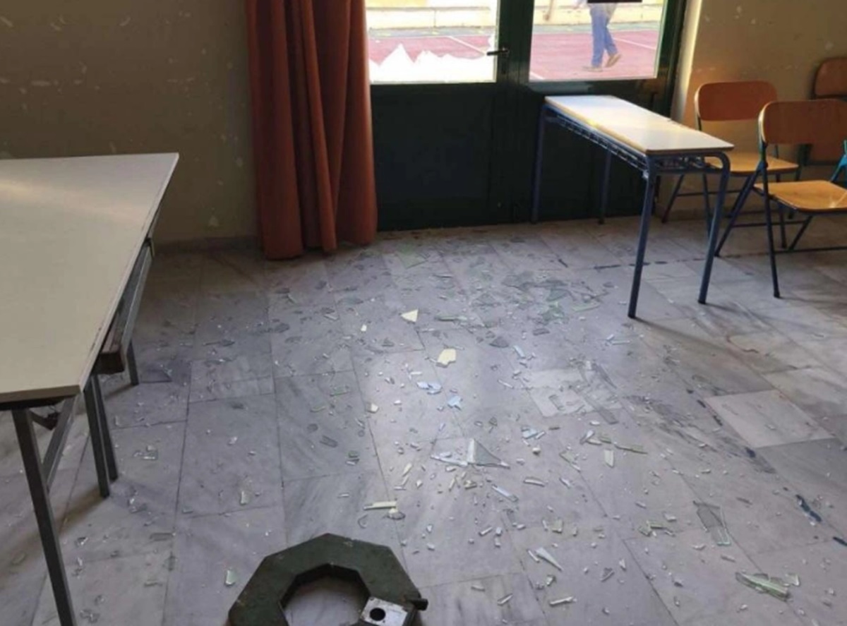 Άγνωστοι βανδάλισαν σχολείο στο Ηράκλειο – Μεγάλες ζημιές μέσα στις τάξεις