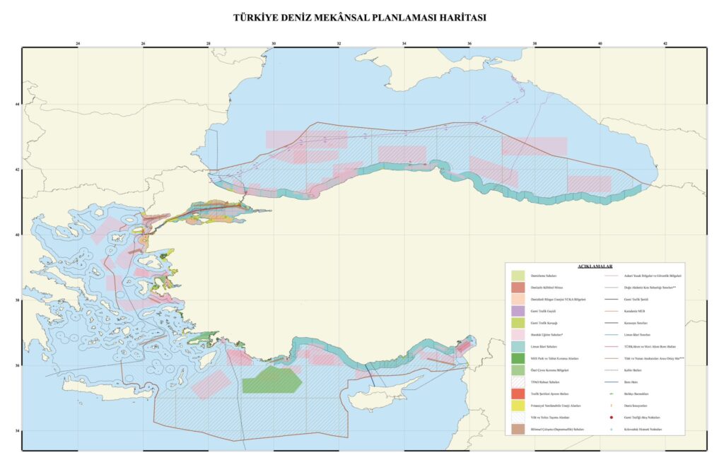 H Τουρκία δημοσιοποίησε θαλάσσιο χωροταξικό σχεδιασμό με τον οποίο «αρπάζει» το μισό Αιγαίο