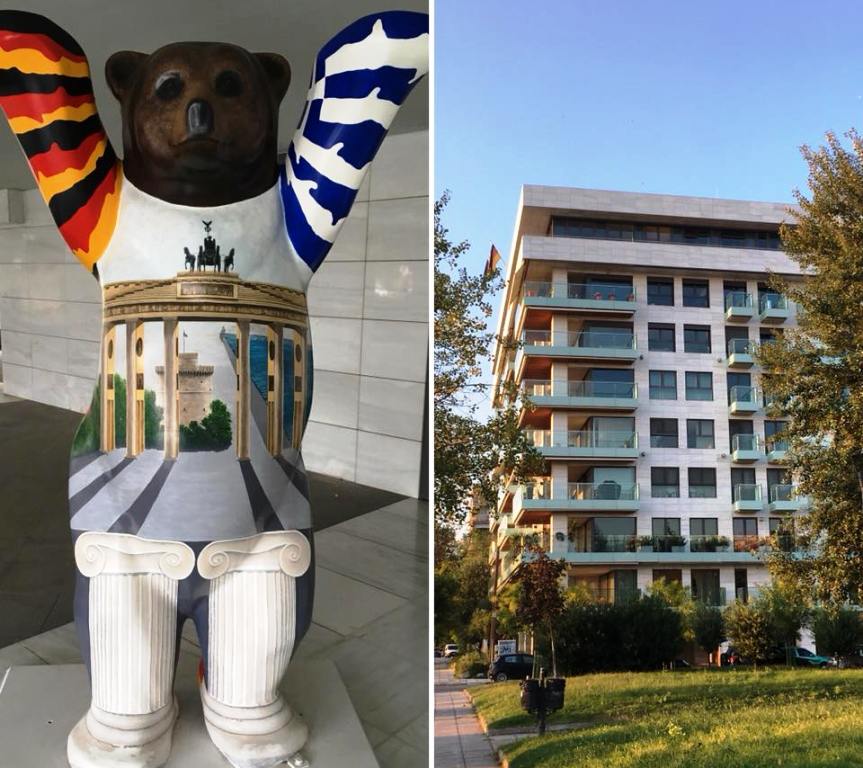 Θεσσαλονίκη: «τουρίστας έκανε την ανάγκη του σε γλυπτό στην είσοδο του γερμανικού προξενείου»