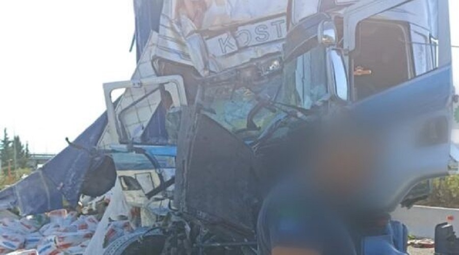 Λαμία: Σοβαρό τροχαίο μεταξύ νταλικών στην Εθνική Οδό – Από θαύμα γλύτωσαν οι οδηγοί