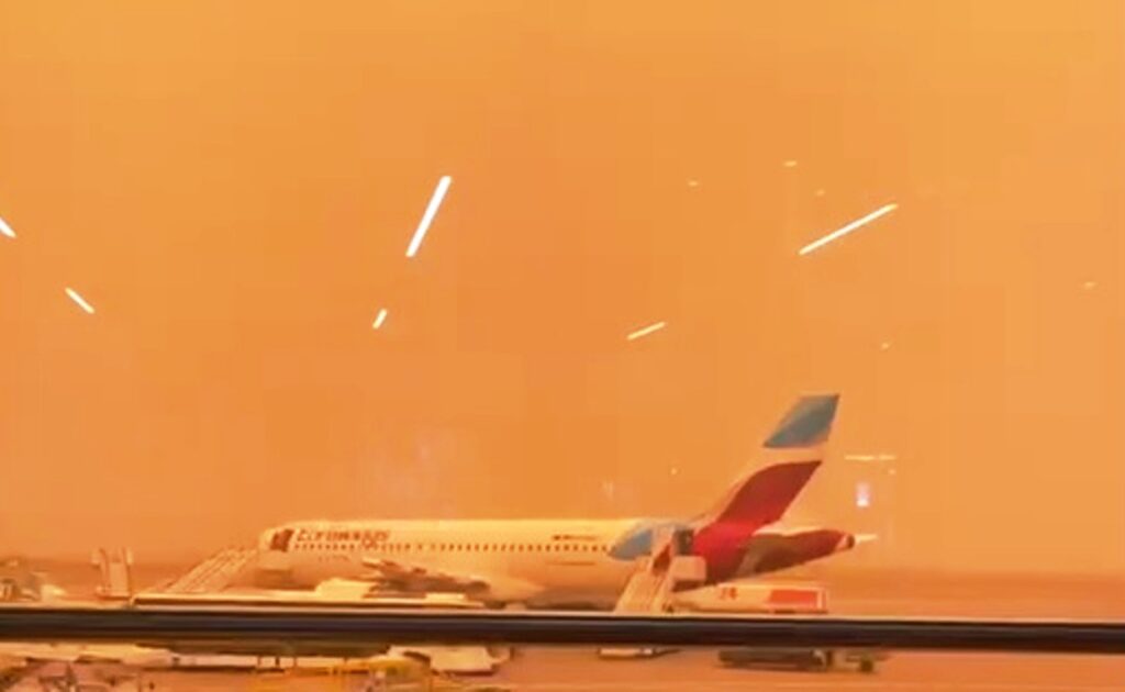 Προβλήματα με τις πτήσεις στο Αεροδρόμιο «Ν.Καζαντζάκης» του Ηρακλείου Κρήτης, λόγω αφρικανικής σκόνης και ισχυρών ανέμων