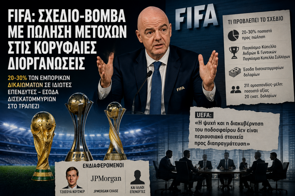«Βόμβα» στη FIFA: Στο τραπέζι η πώληση ποσοστού του Μουντιάλ!