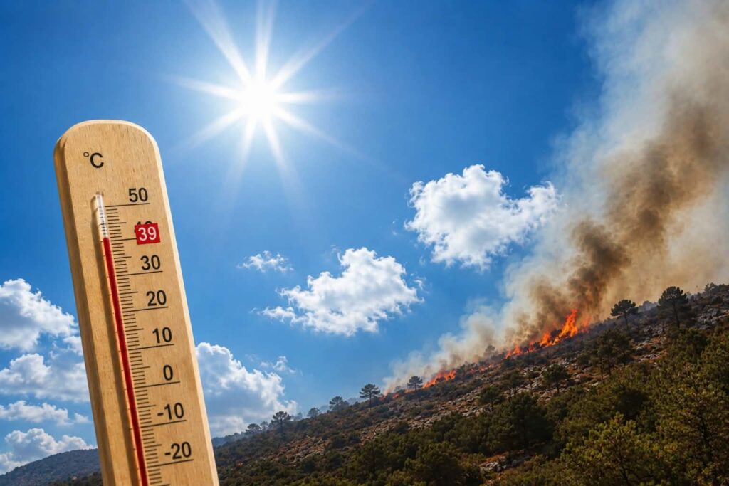 Στο «κόκκινο» η χώρα με 40άρια και 7 μποφόρ